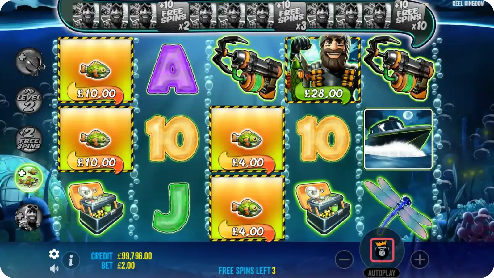 Free Spins Round in Big Bass Mission Fishin